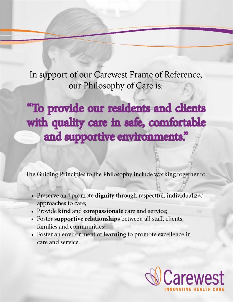 Our Philosophy of Care Carewest